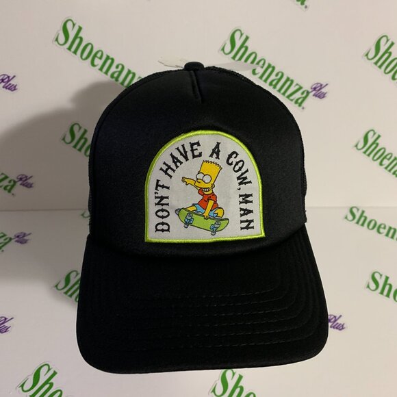 Mad Engine Hat The Simpsons Bart Don’t Have A Cow Man Snapback Trucker Black Cap - Picture 2 of 7